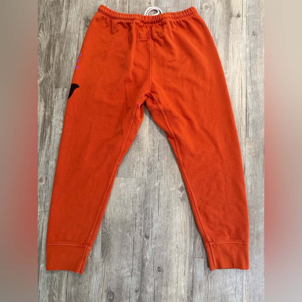 Free city logo Orange sweatpants size Small 3/4 length - Picture 7 of 9